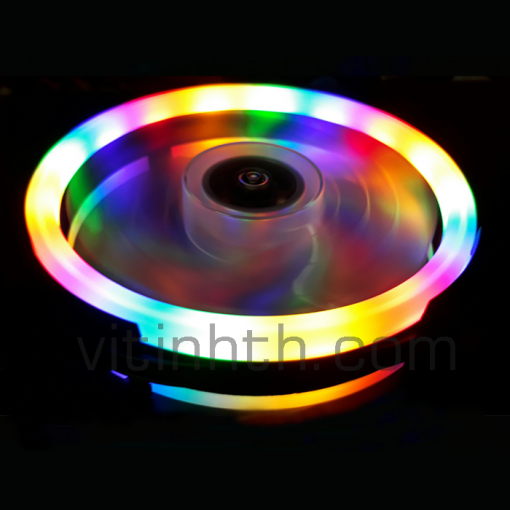 Quạt tản nhiệt thùng PC Led Rainbow 12cm