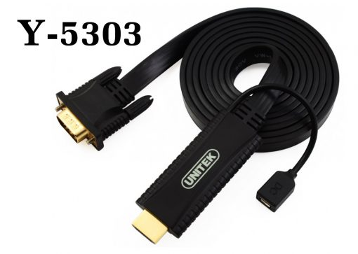 HDMI sang VGA và microUSB - Cáp UNITEK Y.5303